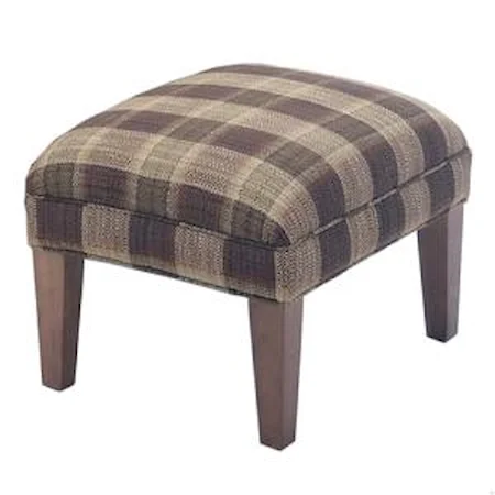 Ottoman with Tapered Wood Legs